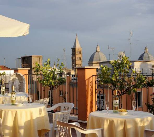 La terrazza panoramica Hotel Torino Roma